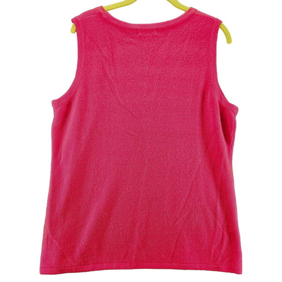 NWT Luxe 360 Womens Tank Top Red Size XL 100% Acrylic Pullover Sleeveless - Picture 2 of 12